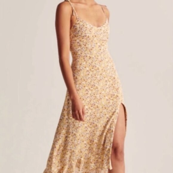 Abercrombie & Fitch Floral Tie-Strap Midi Dress – XS – Excellent Condition - Picture 4 of 6